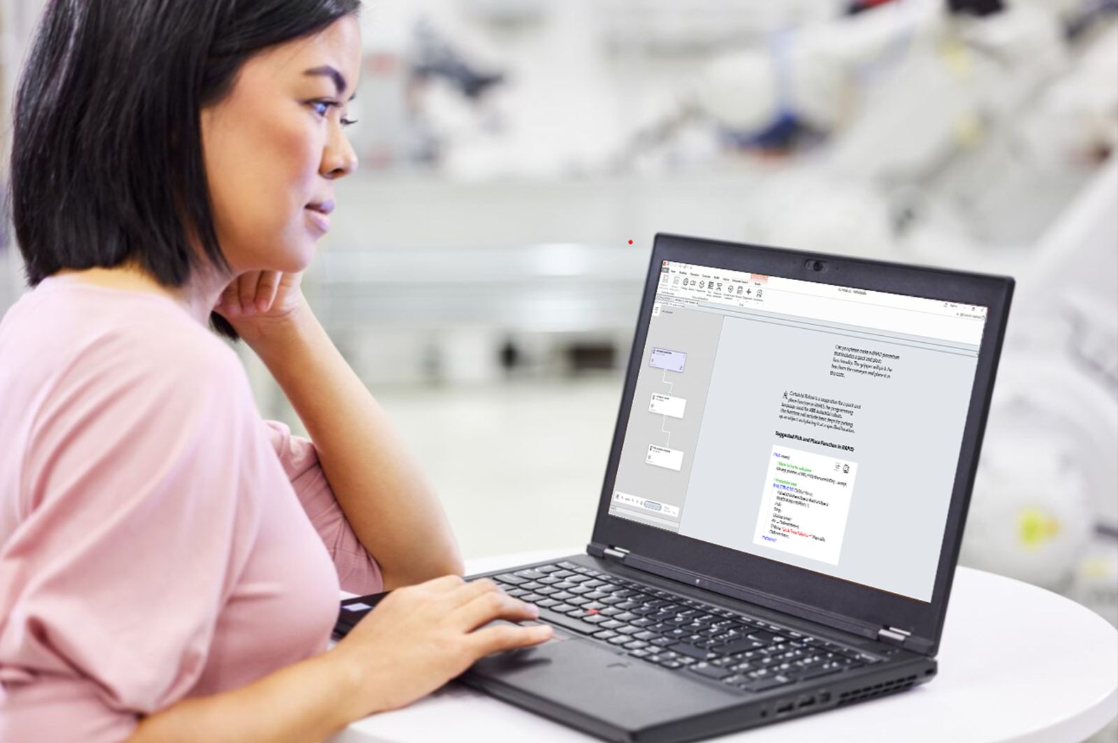 woman using laptop
